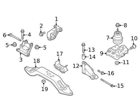 Engine & Trans Mounting for 2014 Subaru Outback #1