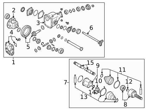Carrier & Front Axles for 2003 INFINITI FX45 #0