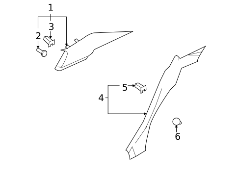 Interior Trim - Quarter Panels for 2003 INFINITI G35 #1