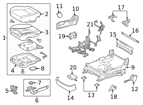Power Seats for 2017 Lexus LS460 #2