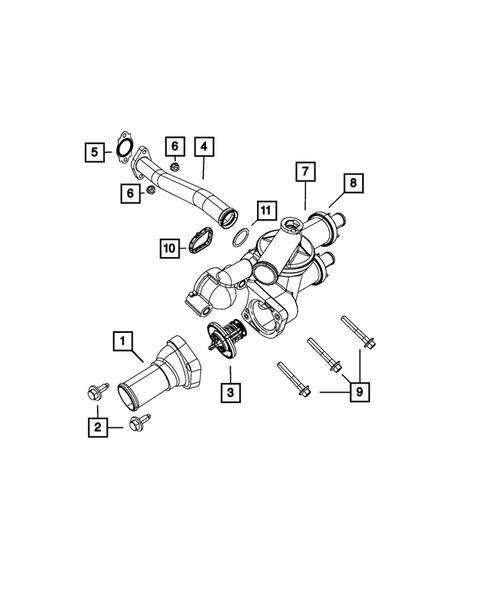 Water Pump and Related Parts for 2010 Chrysler Sebring #2