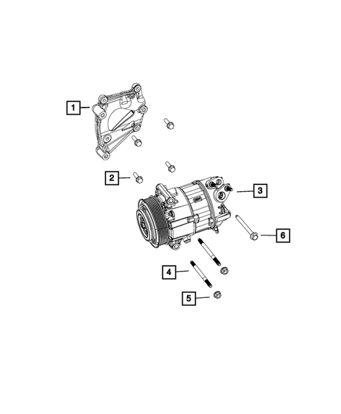Air Conditioner Compressor and Mounting for 2018 Chrysler Pacifica #1