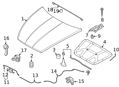 Hood & Components for 2025 Hyundai Sonata #0