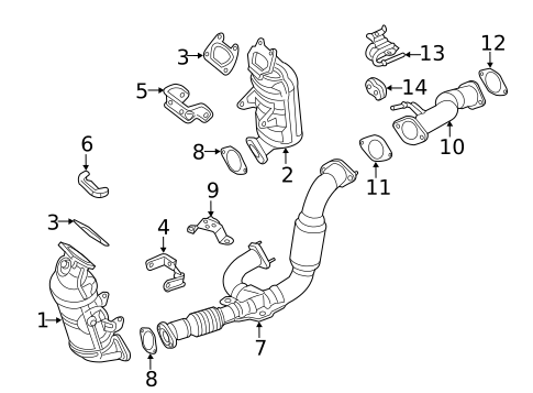 Exhaust Components for 2019 Ram ProMaster 3500 #1