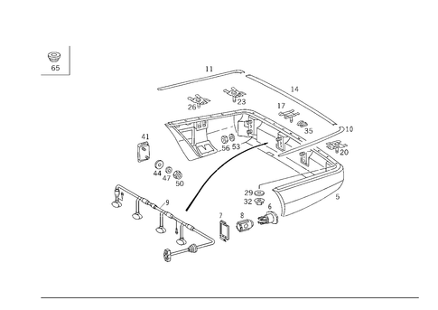 Rear Bumper for 1984 Mercedes-Benz 500 SEC #1