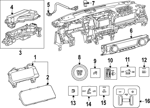 Cluster & Switches for 2024 Toyota Tacoma #0