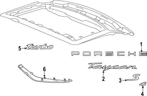 Exterior Trim - Lift Gate for 2023 Porsche Taycan #0