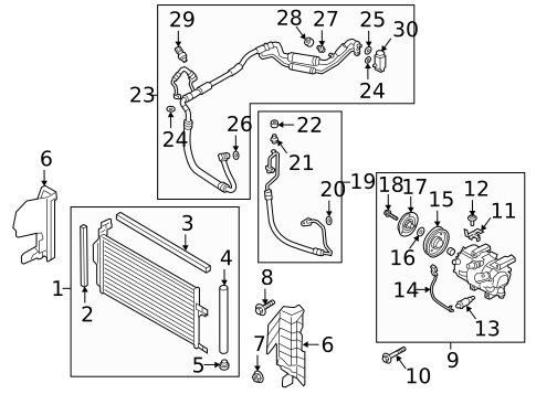 Condenser, Compressor & Lines for 2020 Hyundai Elantra GT #0