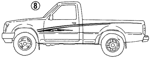 Stripe Tape for 1992 Toyota Pickup #3