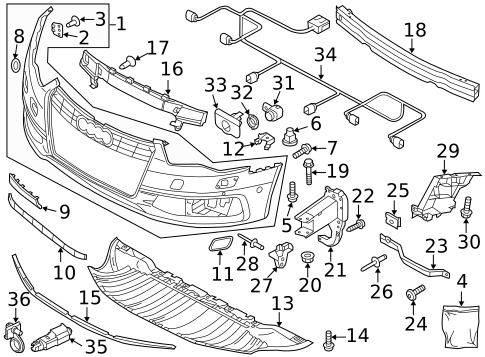 Bumper & Components - Front for 2013 Audi A6 #0