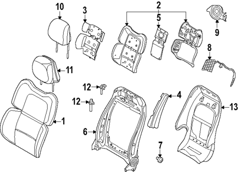 Driver Seat Components for 2024 Lincoln Aviator #1
