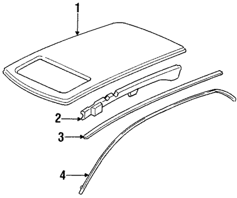 Roof & Components for 1997 Honda Accord #2