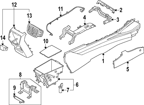 Center Console for 2025 Kia K5 #0