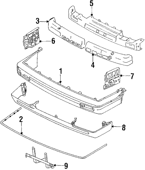 Front Bumper for 1986 Mazda 323 #0
