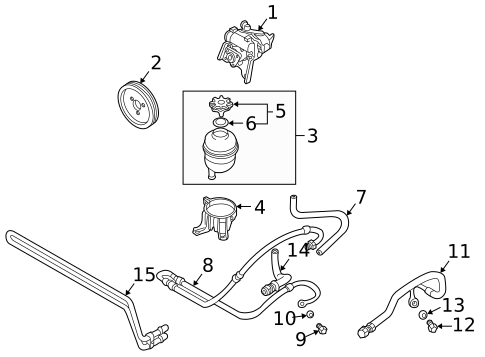 Pump & Hoses for 2000 BMW 323Ci #0