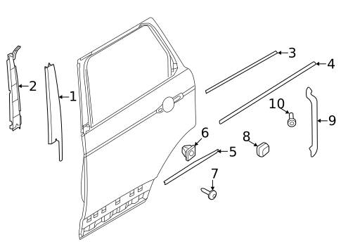 Exterior Trim - Rear Door for 2023 Land Rover Range Rover #2