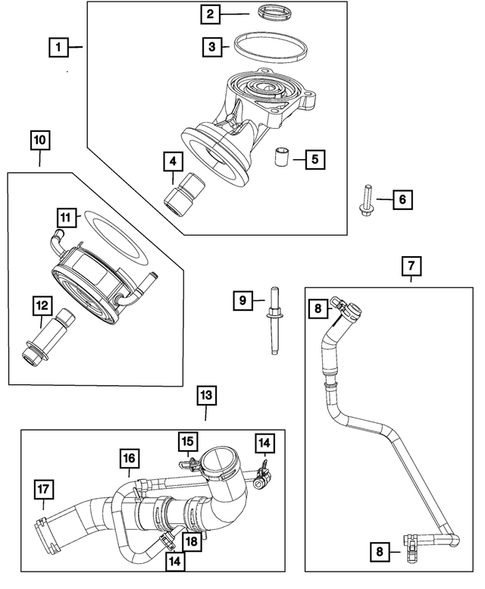 Engine Oil Cooler for 2023 Ram 1500 Classic #0