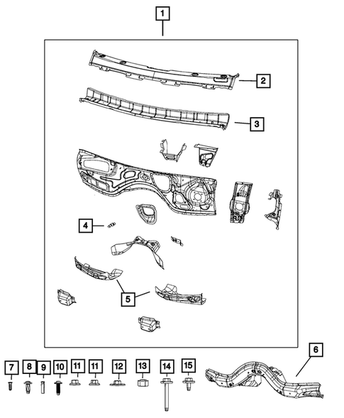 Cowl and Dash Panel for 2024 Dodge Durango #1