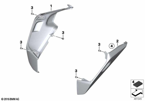 Motorcycle Trim Section, Windshield for 2024 BMW-Motorrad K 1600 B #24