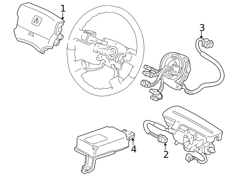 Air Bag Components for 1996 Acura RL #0