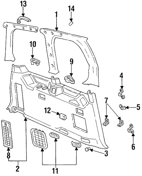 Interior Trim - Side Panel for 1994 Mercury Villager #0