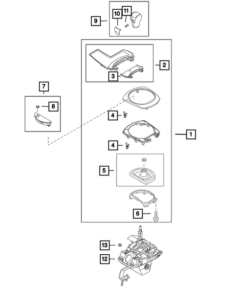 Gearshift Controls and Related Parts for 2017 Fiat 124 Spider #0