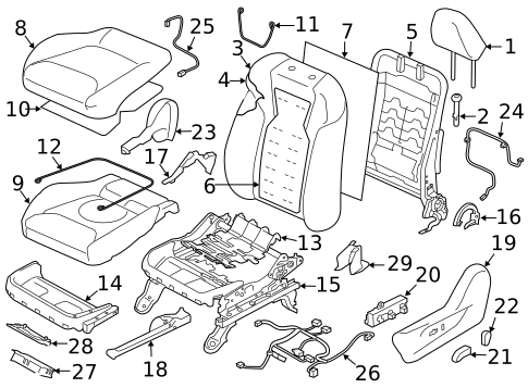 Driver Seat Components for 2020 Subaru Forester #0