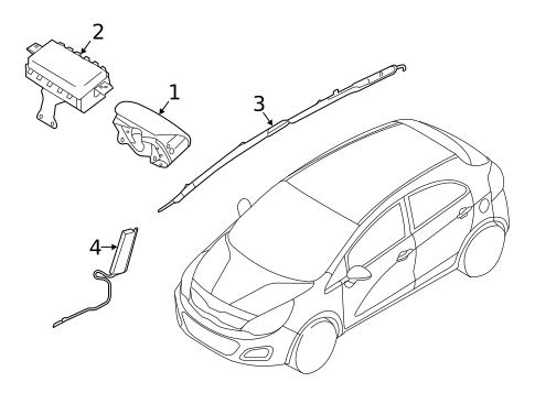 Air Bag Components for 2023 Kia Rio #0