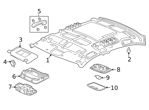 Interior Trim - Roof for 2018 Honda Civic #2