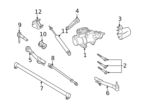 Steering Gear & Linkage for 2010 Ford F-450 Super Duty #0