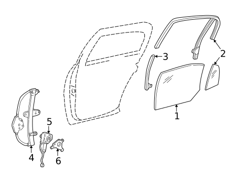 Rear Door for 2008 Lincoln Town Car #0