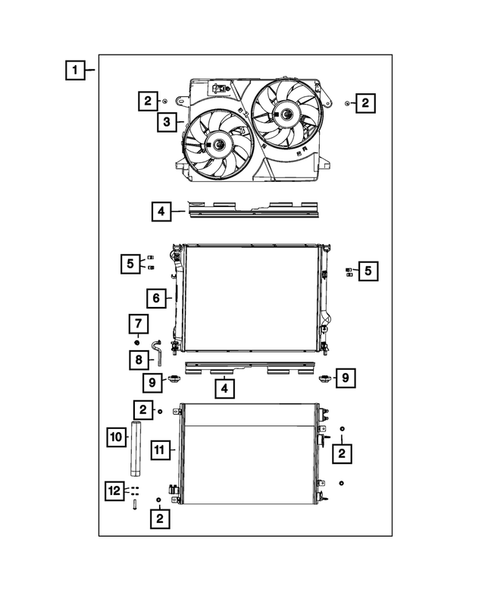 Radiator and Related Parts; Charge Air Cooler for 2018 Dodge Challenger #7