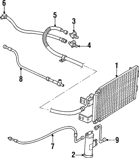 Condenser, Compressor & Lines for 1987 Jeep Cherokee #0