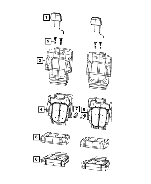 Rear Seats - Second Row for 2022 Jeep Grand Wagoneer #5