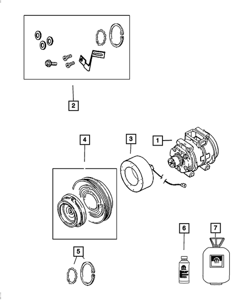 Air Conditioner Compressor and Mounting for 2011 Dodge Charger #0
