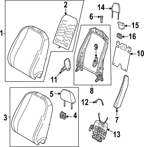 Front Seat Components for 2025 Volkswagen GTI #5