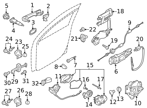Front Door for 2017 Porsche Cayenne #1