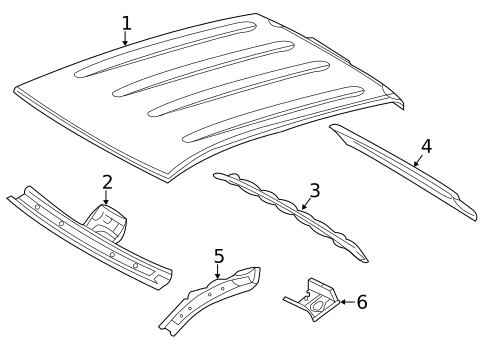 Roof & Components for 2017 Toyota Tundra #3