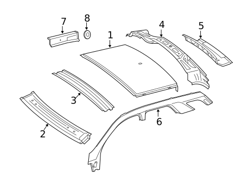 Roof & Components for 2015 Mercedes-Benz ML400 #1