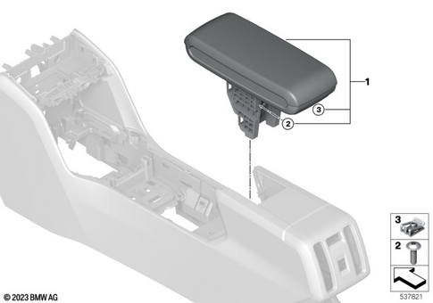Center Armrest / Storage Trays for 2024 Mini Countryman SE ALL4 #3