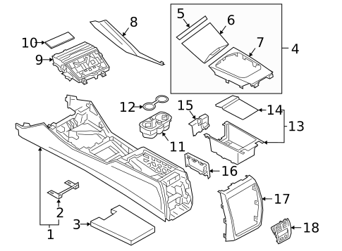 Center Console for 2024 BMW 330i #0