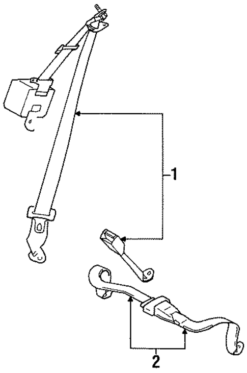 Rear Seat Belts for 2000 Chrysler Sebring #0