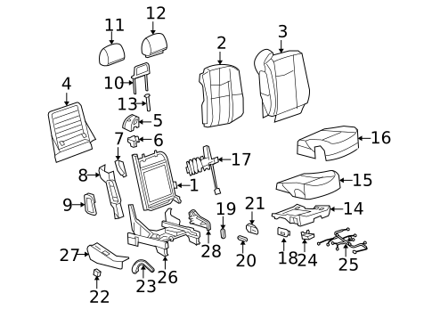 Power Seats for 2009 Cadillac SRX #1