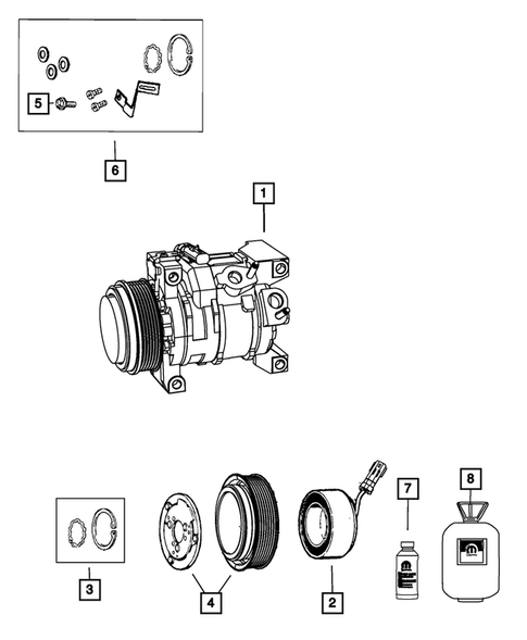 Air Conditioner Compressor and Mounting for 2019 Dodge Grand Caravan #0