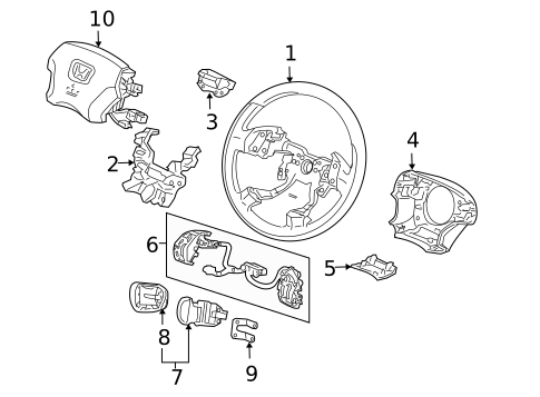 Shroud, Switches & Levers for 2007 Honda Accord #2