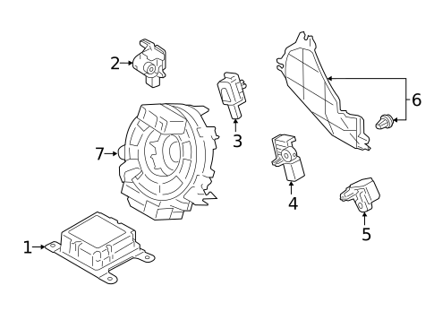Air Bag Components for 2016 Subaru Legacy #1