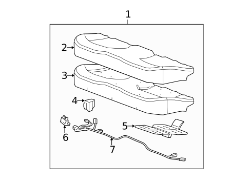 Rear Seat Components for 2017 Cadillac XTS #2