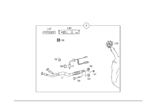 Catalyst, Installation Kit with Oxygen Sensor for 1991 Mercedes-Benz 560SEL #0