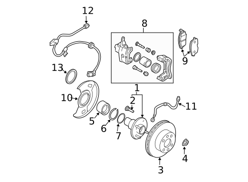 Front Brakes for 2002 Nissan Sentra #0