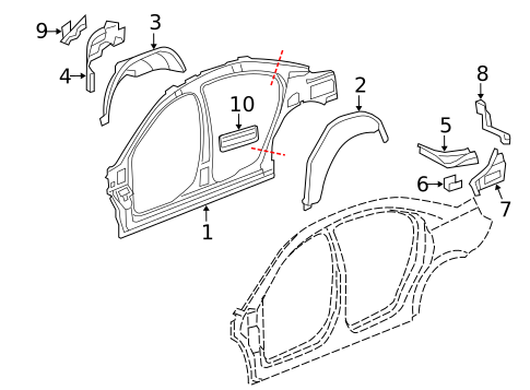 Inner Structure for 2008 Saturn Aura #0